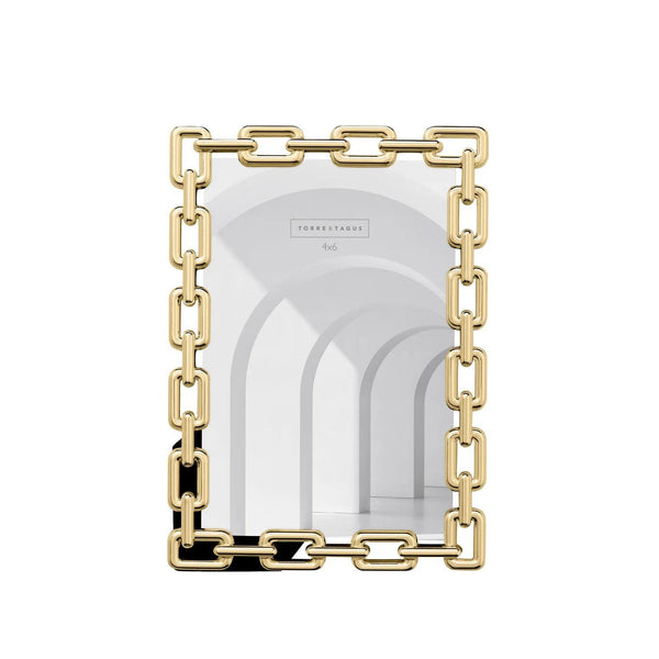 4x6 Picture Frame | Chain Link Gold