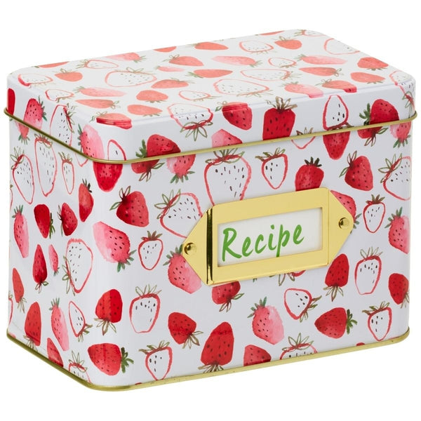 C.R.Giboson Recipe Box Strawberry Fields Kitchen Art