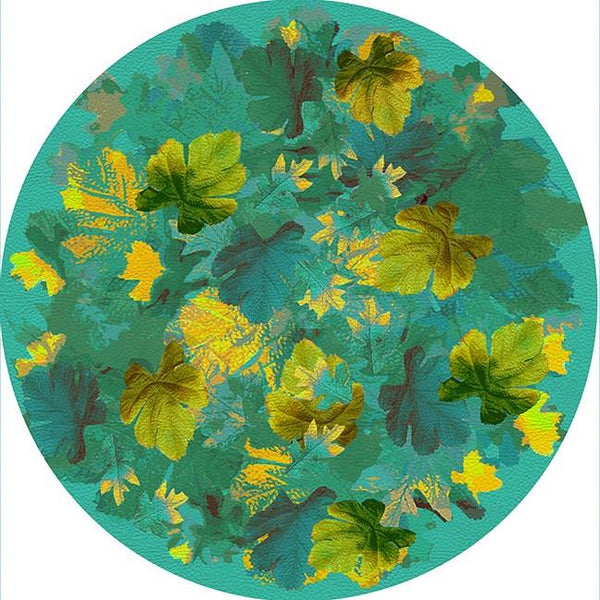 Round Placemat | Fallen Leaves | Peacock