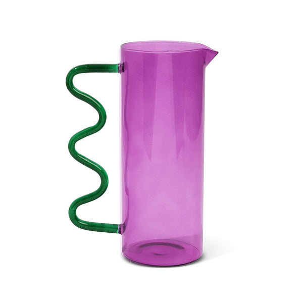 Squiggle Pitcher | Violet/Green