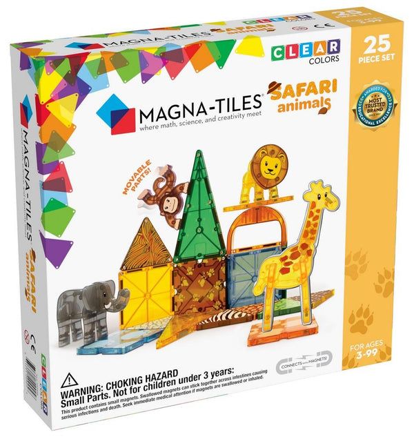 MagnaTiles 25 Piece Safari Animals | Kitchen Art |Wrapt