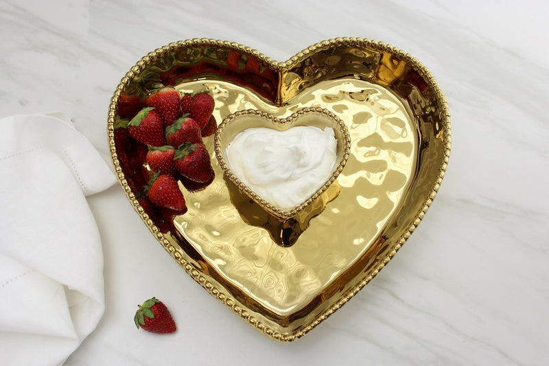 Chip N Dip Heart | Gold