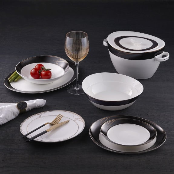 Black Elegance Dinnerset for 4