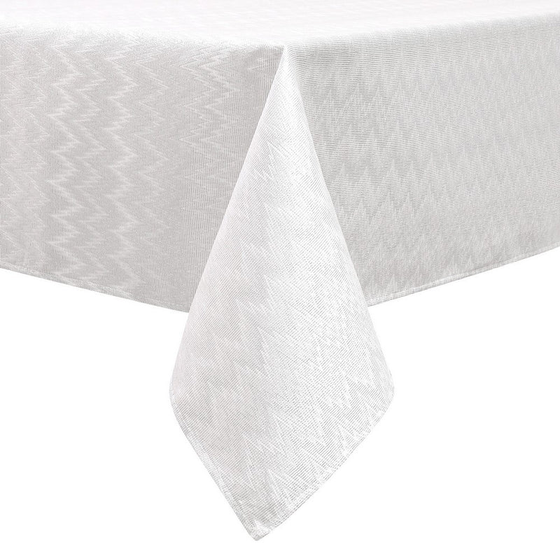 Jacquard Tablecloth | Silver Zigzag