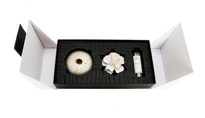 Diffuser | Gold with White Flower Lid | Lily of the Valley