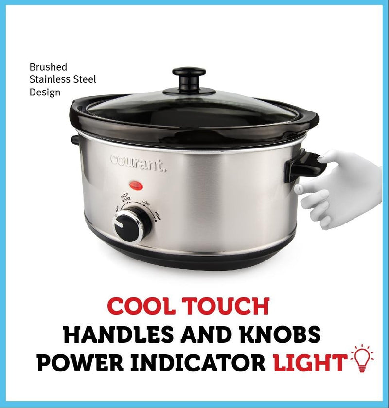 Slow Cooker | 3.5Qt Oval | Stainless