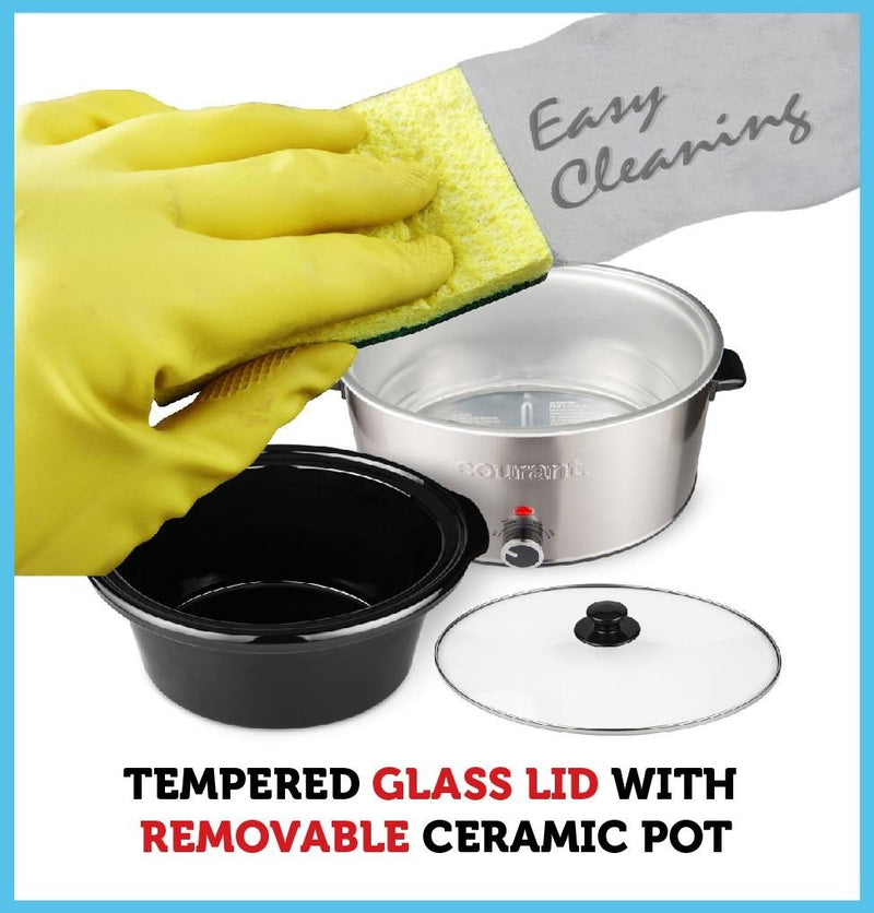 Slow Cooker | 7 Qt | Stainless Steel Oval