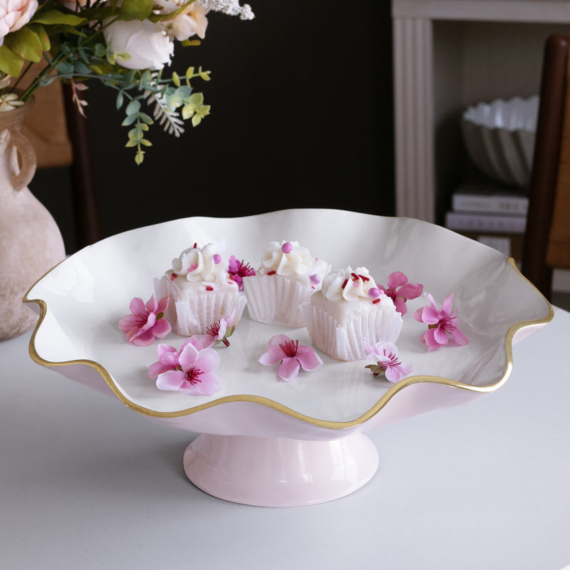 Encanto Pedestal Plate | Camellia Carola