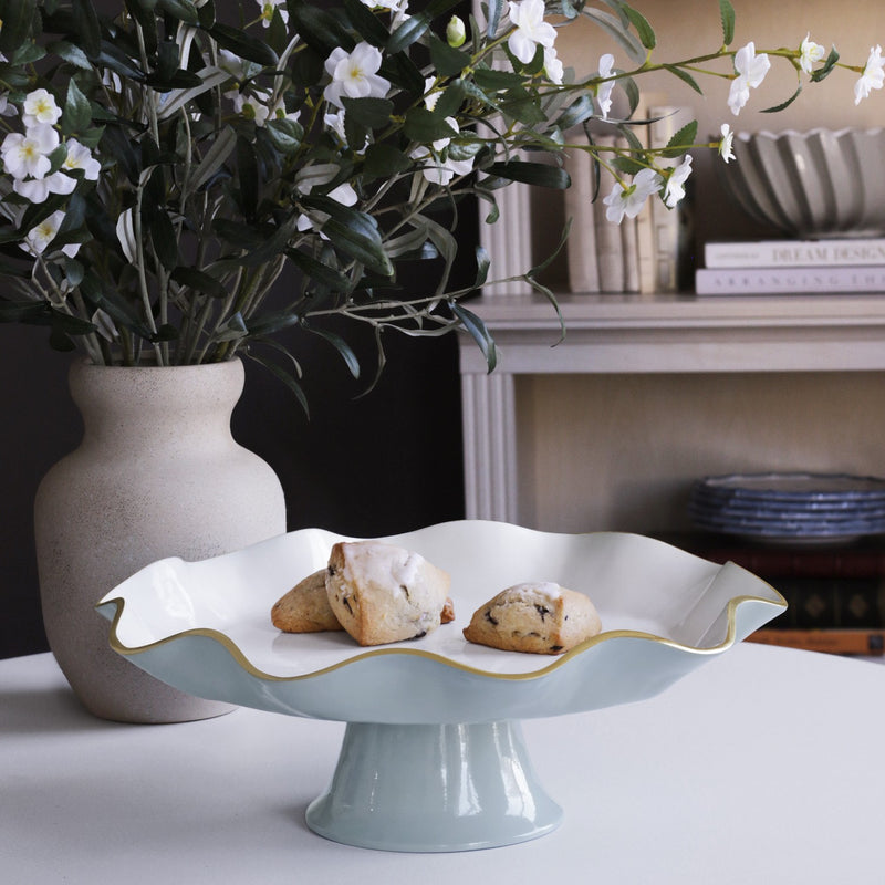Encanto Pedestal Plate | Slate Carola