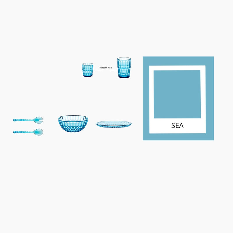 Vanity Salad Servers | Sea Blue