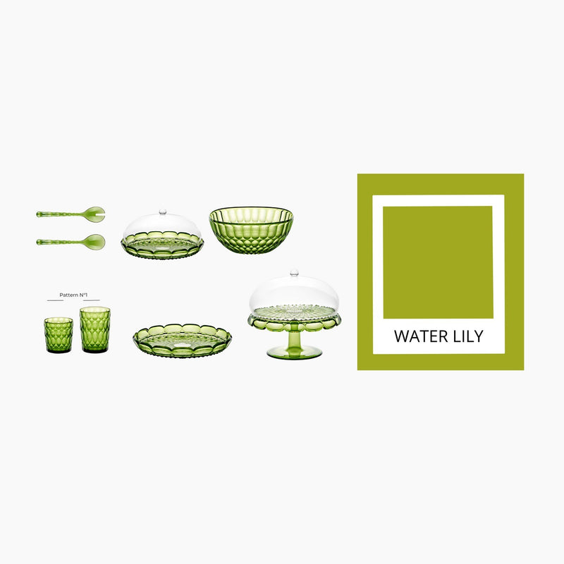 Vanity Salad Servers | Waterlily Green