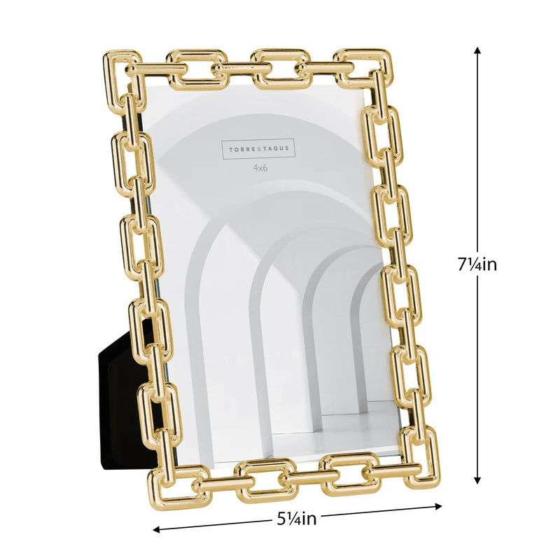 4x6 Picture Frame | Chain Link Gold