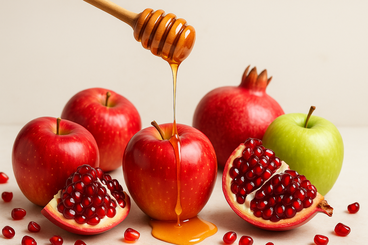 another apple and honey plus pomegranates for mobile image