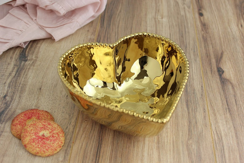 Big Heart Bowl | Gold Love is in the Air