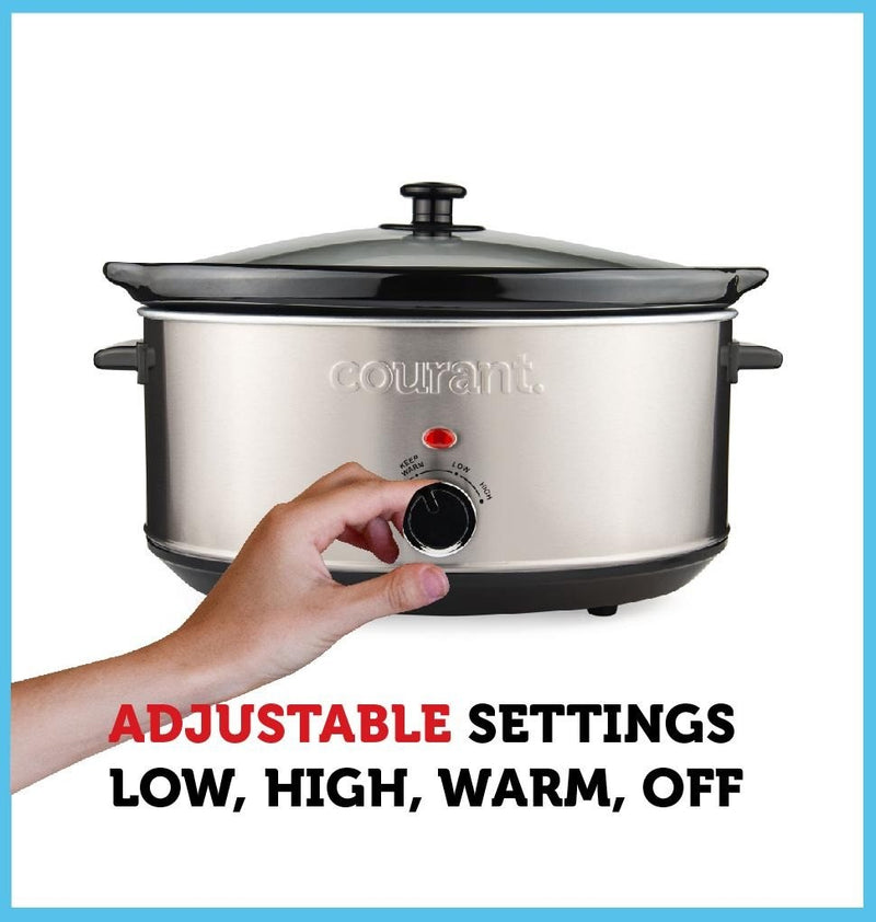 Slow Cooker | 7 Qt | Stainless Steel Oval