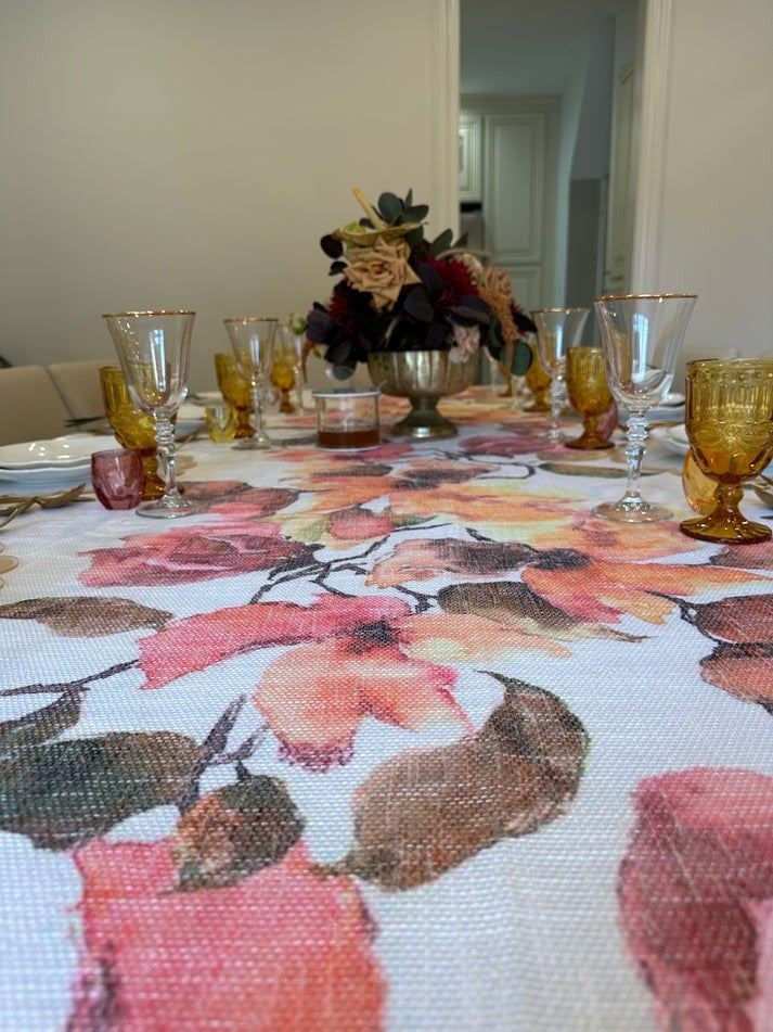 Tablecloth | Fall Floral Burlap