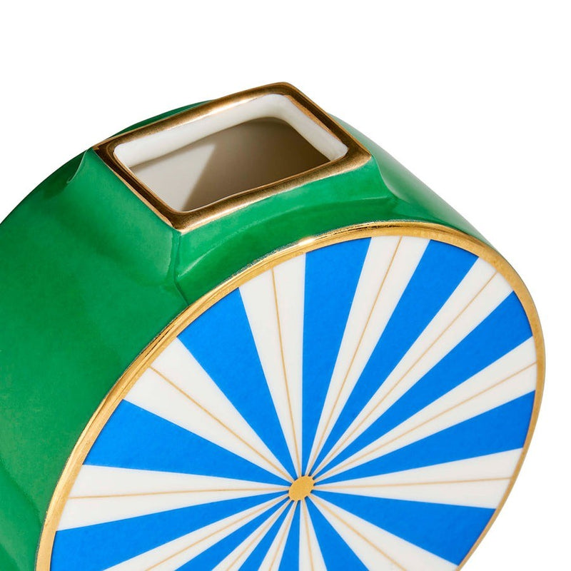 Portafino Circle Vase |  Blue/Green