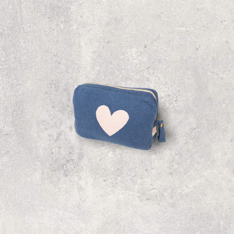 Travel Set | Marine/Pink Reversible Hearts