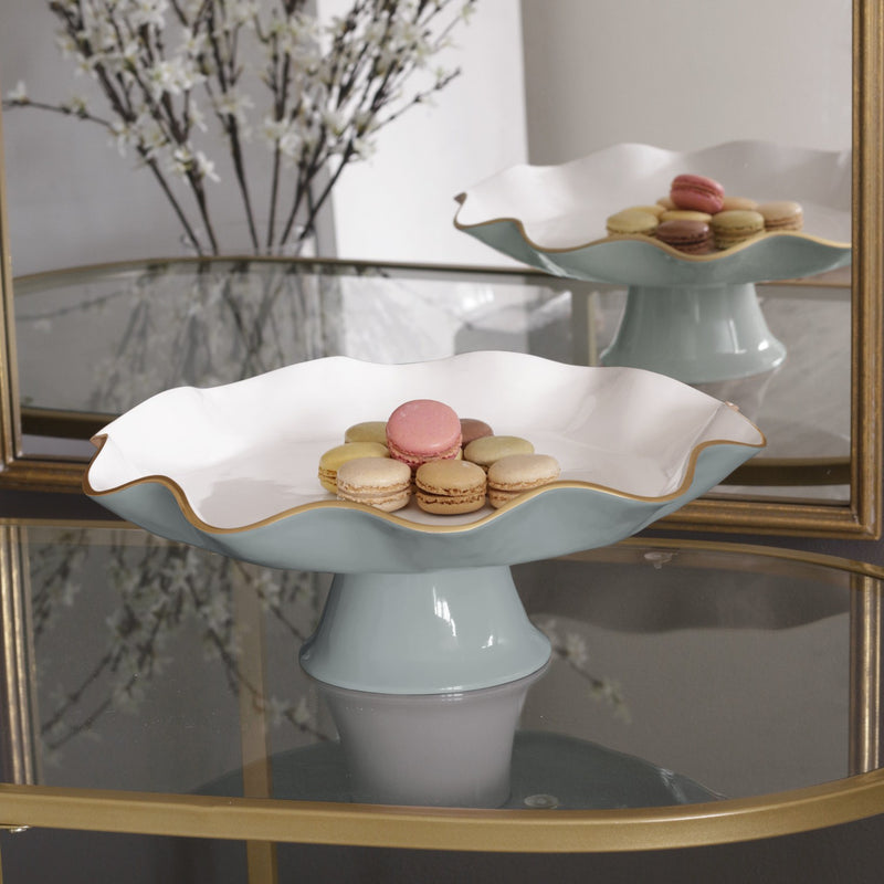 Encanto Pedestal Plate | Slate Carola