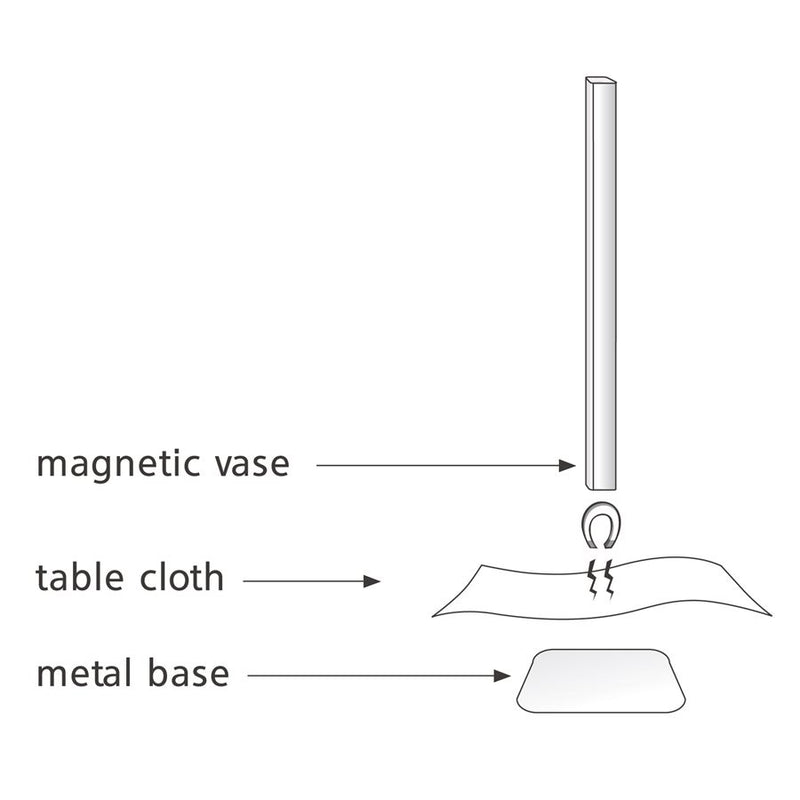 Set of 5 Magnetic Vases - Silver