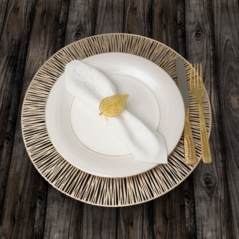 Round Gold Cosmos Placemat Set