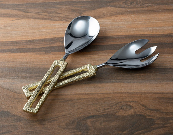 Gold Loop Salad Servers
