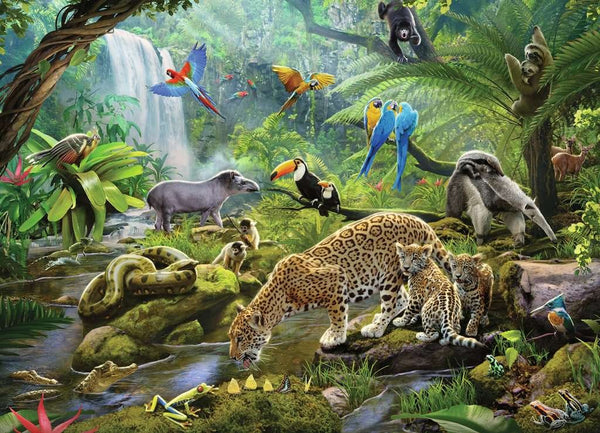 60 Piece Puzzle | Rainforest Animals