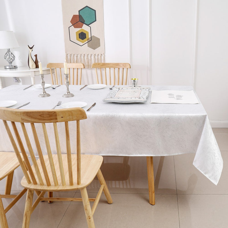 Jacquard Tablecloth | Forest White