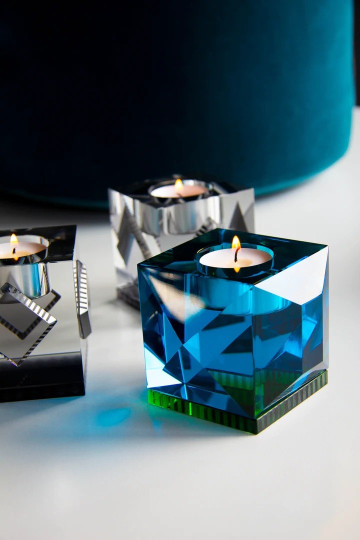 T-Light Holder | Ophelia | Azure/Green