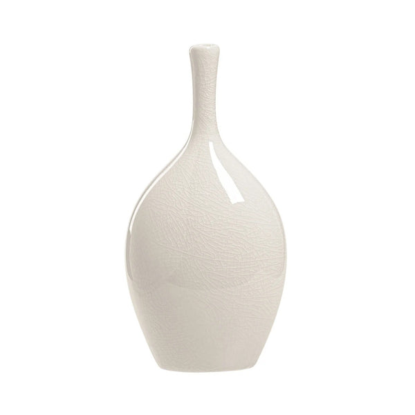 Short Vase | Lilo Crackle White