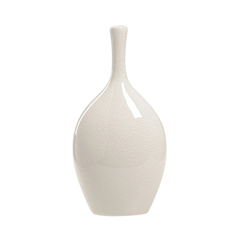 Short Vase | Lilo Crackle White