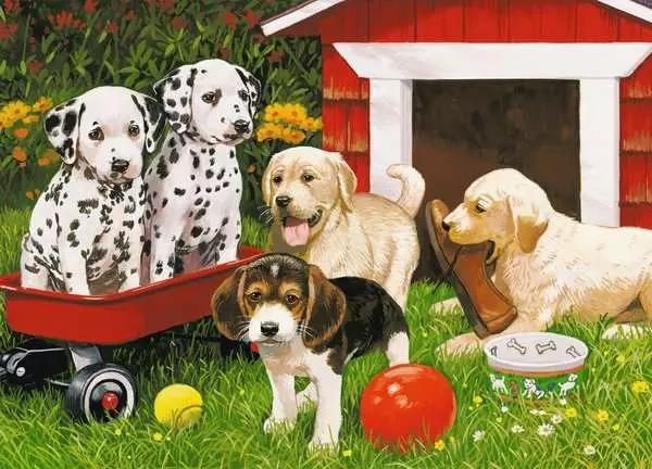 60 Piece Puzzle | Puppy Party