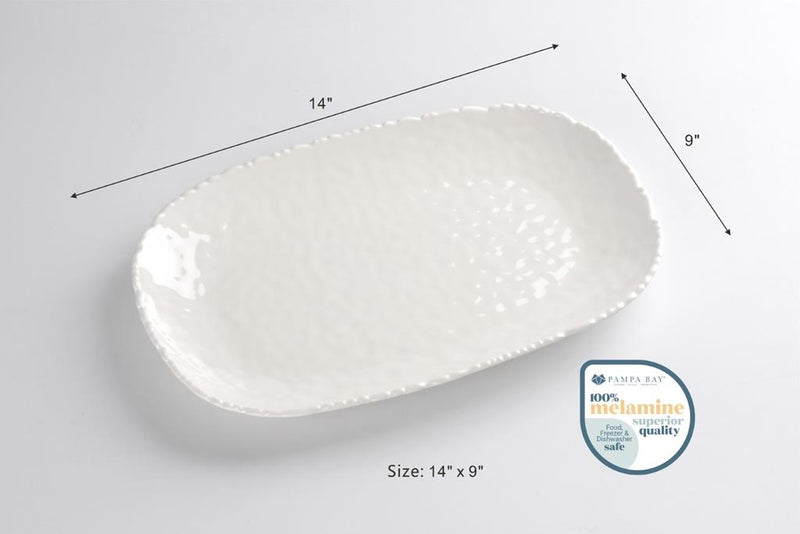 Pampa Bay Medium Platter | Melamine | Waves | Wrapt