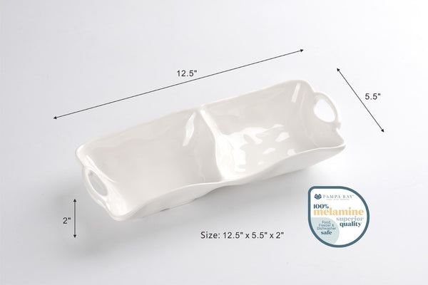 2 Section Dish | Melamine | Ivy