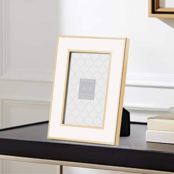 4x6 Picture Frame | St. Regis Gold/White