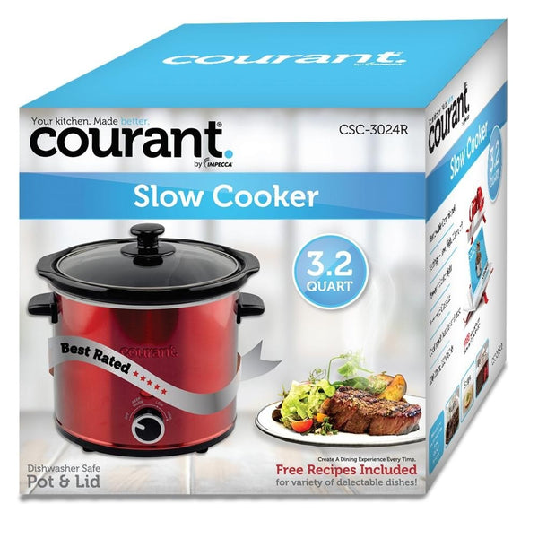 Slow Cooker | 3.2 Qt | Red