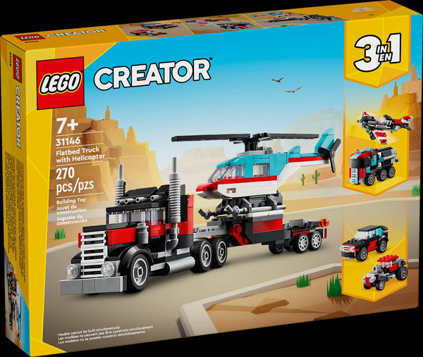 Creator | Flatbed Truck with Helicopter