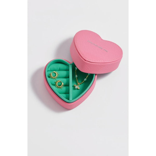 Mini Heart Box | Pink Saffiano