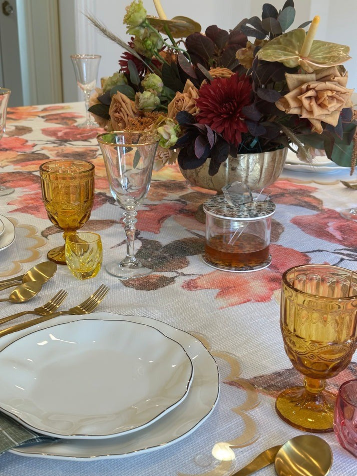 Tablecloth | Fall Floral Burlap