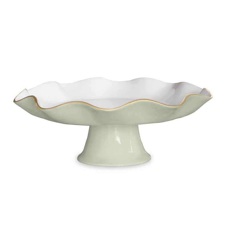 Encanto Pedestal Plate | Pistachio Carola