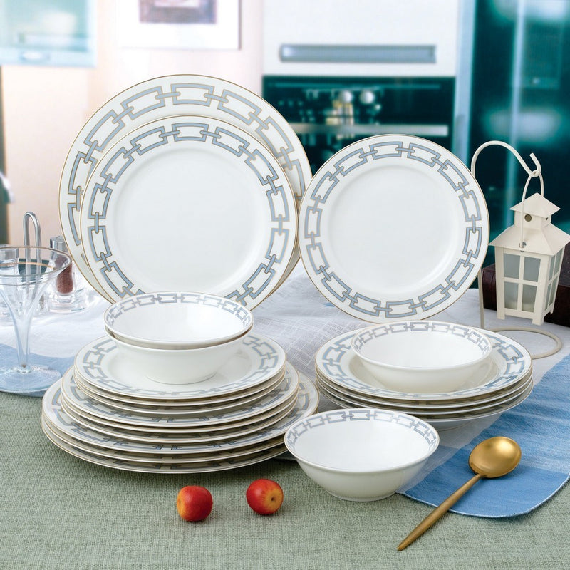 20 Piece Dinnerset | Abbey Light Blue