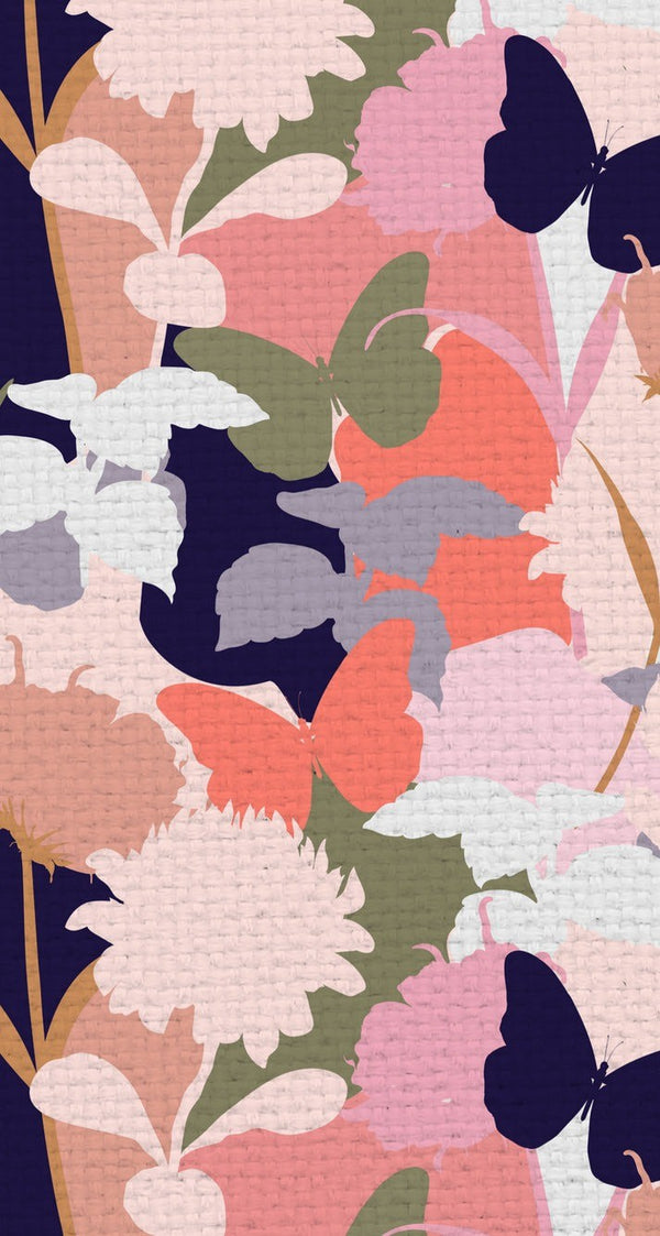 Guest Towels | Butterfly Flower Silhouette