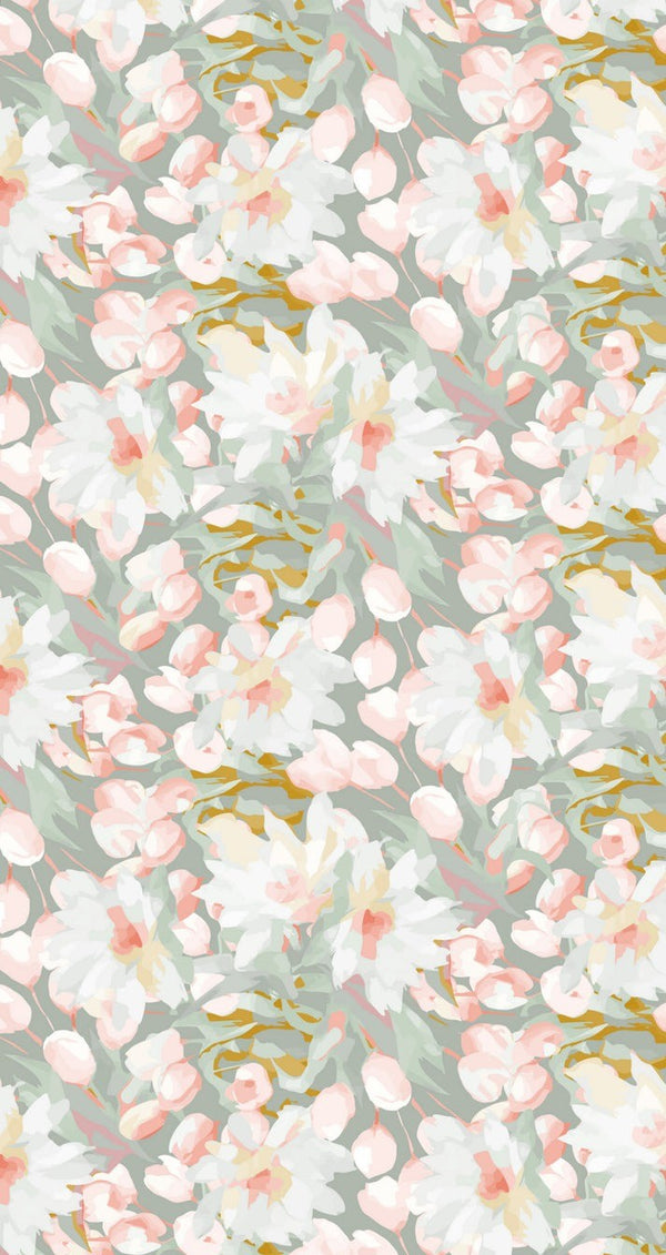 Guest Towels | Mint Painted Flowers