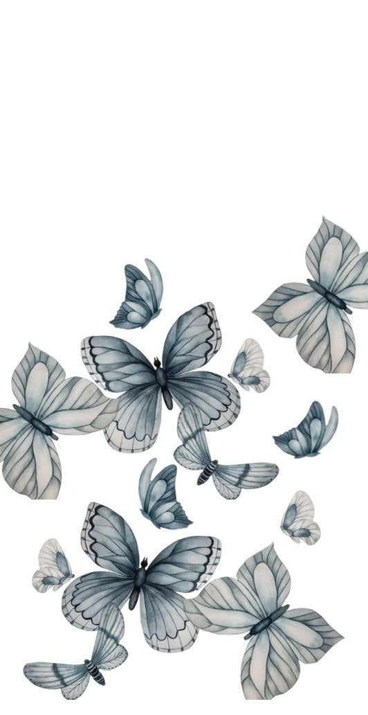 Guest Towels | Monochrome Butterflies