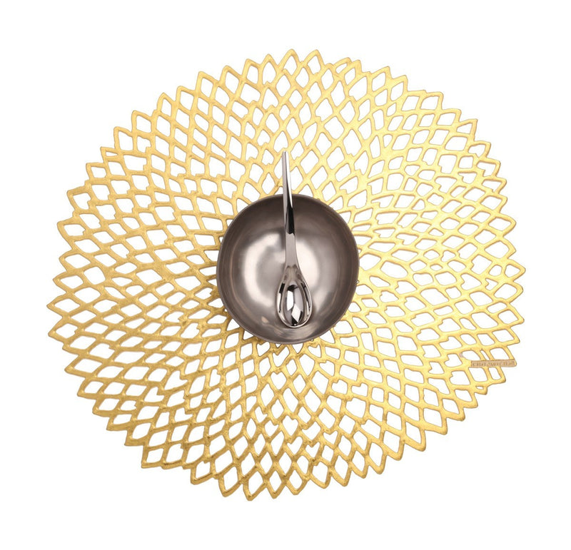 Round Mat - Gold Dahlia