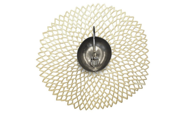 Round Mat - Champagne Dahlia