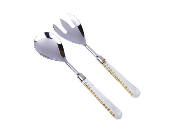 Gold/Glass Salad Servers