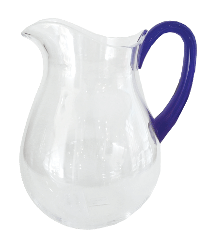 Acrylic Jug - Clear/Cobalt