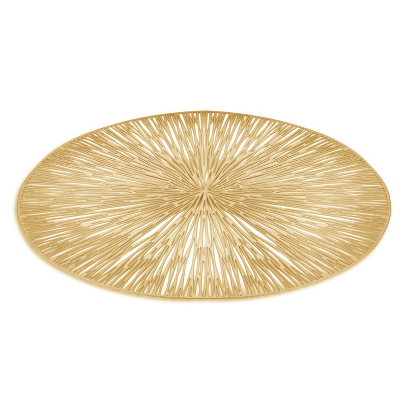 Round Gold Cosmos Placemat Set