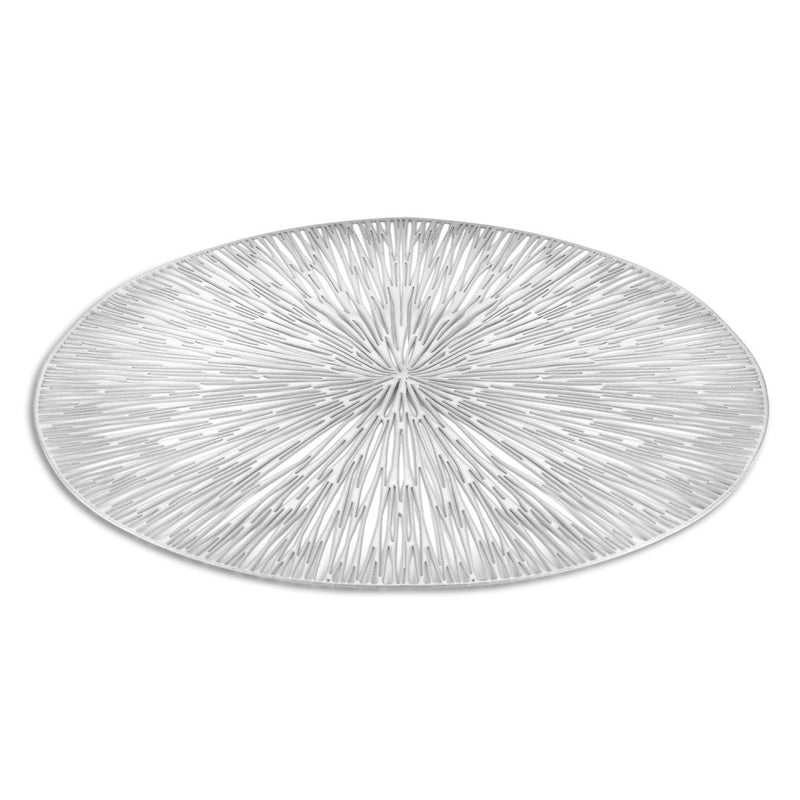 Round Cosmos Silver Placemat Set